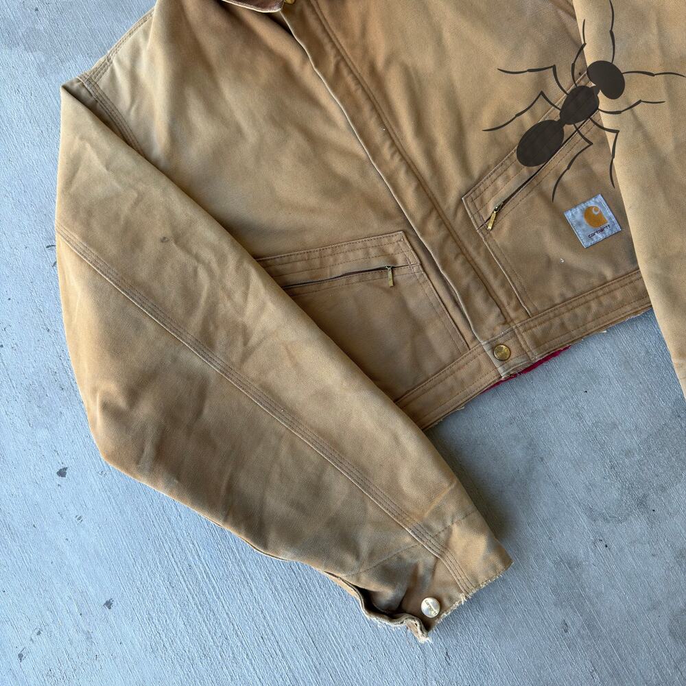 Carhartt brown cropped Detroit style work wear jacket - Picture 2 of 8